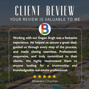 Gagan Singh Real Estate - Another 5-star experience
Thank you for trusting me to be part of your journey. Your support means everything! - Real Estate Agents Near Me - Fremont, California Gagan Singh Real Estate - Another 5-star experience
Thank you for trusting me to be part of your journey. Your support means everything! - Real Estate Agents Near Me - Fremont, California