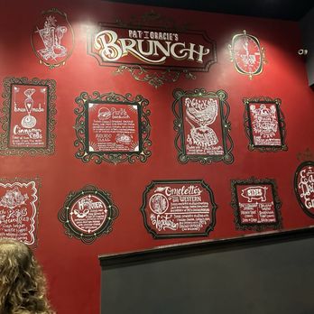 Pat and Gracie's - Brunch menu on the wall - American Near Me - Columbus, Ohio