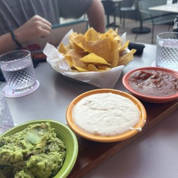Taco Boy - Dip trio with guac, queso and salsa - Desserts Near Me - Charlotte, North Carolina