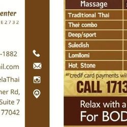 Reela Thai Therapy Center - Reela Thai Therapy Center prices Menu