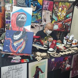 One of the artists at work. :)