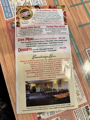 Menu photo 1 Buontempo Bros Pizza Bel Air, MD Menu photo 1 Buontempo Bros Pizza Bel Air, MD