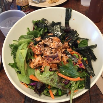 Green Tomato Grill - Miso salmon salad - New American Near Me - Brea, California
