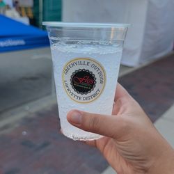Flo's Pizzeria Ristorante & Sports Bar - Greenville Outdoor Lafayette District - to-go drink from Flo's during Danish Festival
