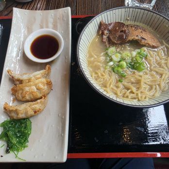 Tampopo Ramen - Shio ramen with pork and pork gyoza combo - Ramen Near Me - New York, New York Tampopo Ramen - Shio ramen with pork and pork gyoza combo - Ramen Near Me - New York, New York