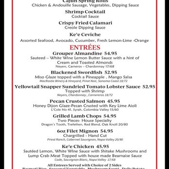 Ke'e Grill - Flavor of Palm Beach Menu - Seafood Near Me - Juno Beach, Florida Ke'e Grill - Flavor of Palm Beach Menu - Seafood Near Me - Juno Beach, Florida