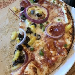 Pepperoni cheese onions pineapple and more, yum