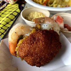 The Damel - shrimp acaraje ($7.50): fried mushed black-eyed peas with Vatapa (creamy pureed cassava and coconut milk)