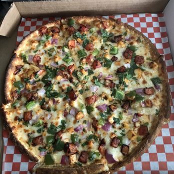 Pizza Twist - P1. Paneer Tikka Masala Veggie Pizza, plus the Oven Baked Samosas - Pizza Near Me - Reno, Nevada
