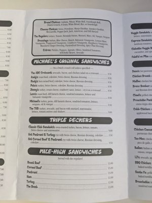 Menu photo 2 Michael’s Deli Reno, NV