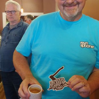 Speckled Ax - My husband with his espresso and his swag. - Coffee & Tea Near Me - Portland, Maine