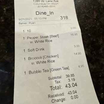 Tai's Asian Bistro - Kinda expensive for Asian fast food. - Chinese Near Me - Columbus, Ohio