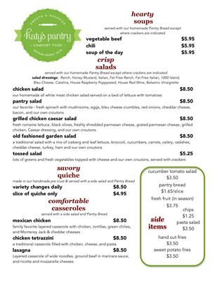 Menu photo 3 Katy's Pantry Enid, OK