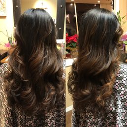 Balayage on black hair