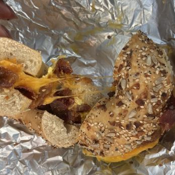 Outrageous Bagel Company - Bacon, egg and cheese bagel - Bagels Near Me - Miami, Florida Outrageous Bagel Company - Bacon, egg and cheese bagel - Bagels Near Me - Miami, Florida