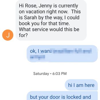 Sugaring N' More - Text conversation of the confirmation. - Sugaring Near Me - Poway, California