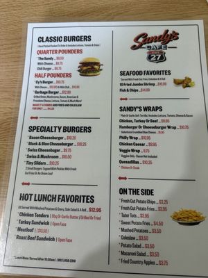 Menu photo 2 Sandys Cafe 27 Sebring, FL Menu photo 2 Sandys Cafe 27 Sebring, FL