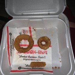 Cook Out - two and a half onion rings.