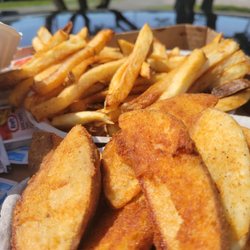 Butterfly Grill - Wedge fries look terrific but dry. They werre good with gravy