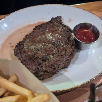 Haywire - 13 oz ribeye with fries - New American Near Me - Plano, Texas