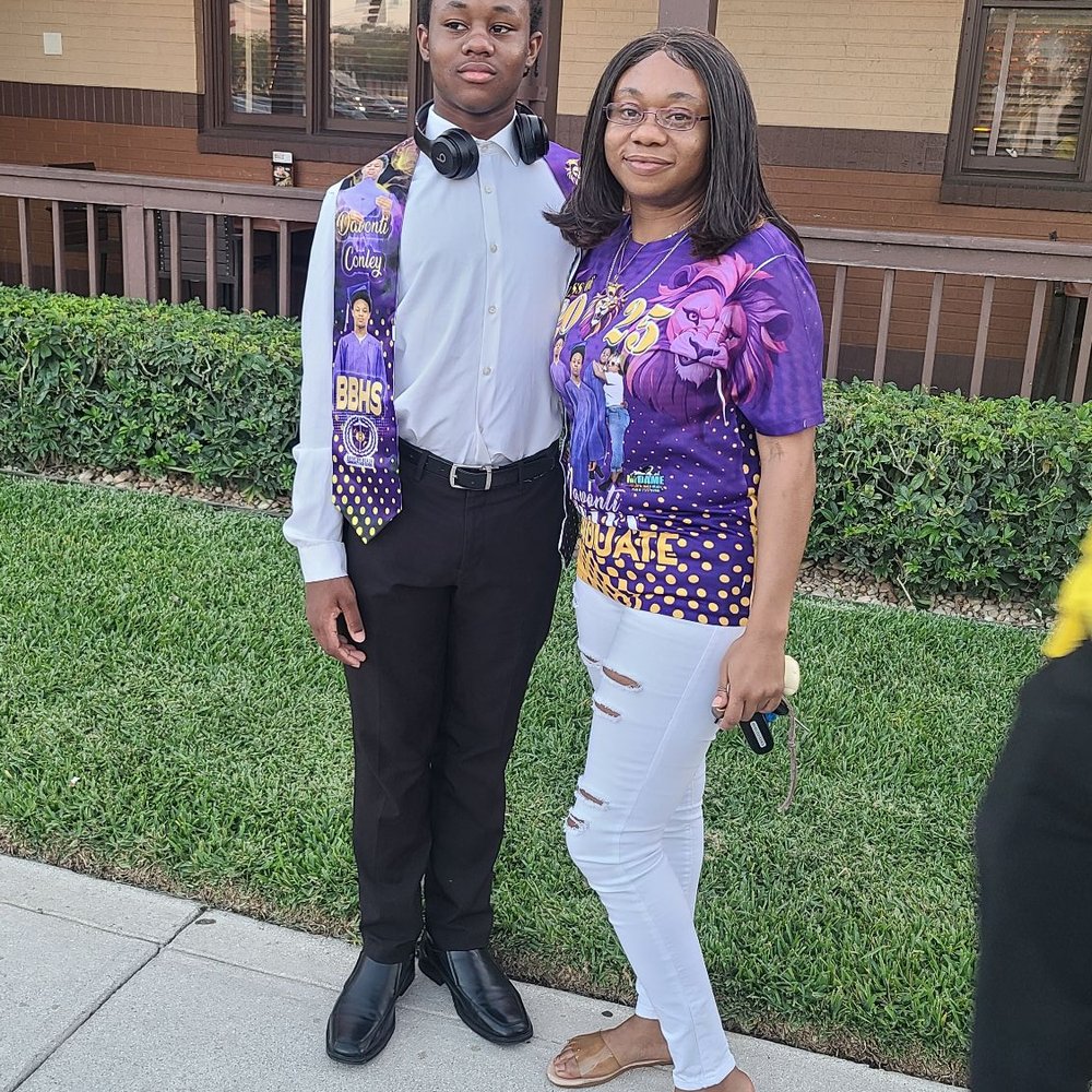 My daughter and grandson outside Longhorn for graduation dinner My daughter and grandson outside Longhorn for graduation dinner