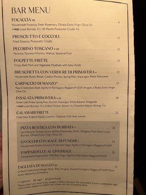 Menu photo 5 Bar Fiorentino New York, NY Menu photo 5 Bar Fiorentino New York, NY