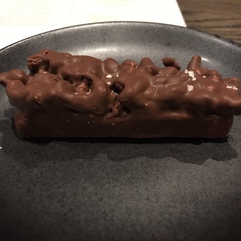 Roister - Foie gras candy bar (black walnuts, pretzel & caramel) - New American Near Me - Chicago, Illinois