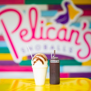 Pelican's SnoBalls - Chocolate drizzled on your Snoball. - Desserts Near Me - New Bern, North Carolina