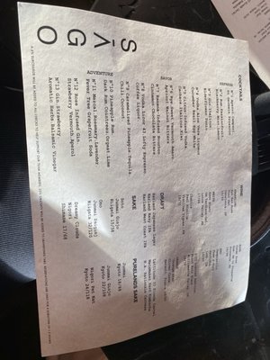 Menu photo 6 SAGO Encinitas, CA