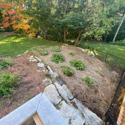 Mass Landscaping & Snow - After: Savvas' team was able to save the plants we wanted to keep and remove the poison Ivy down to the roots