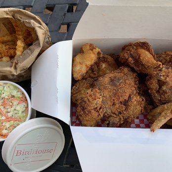BirdHouse - Whole Chicken - Original Side of cole slaw & seasoned fries - Chicken Shop Near Me - Page, Arizona