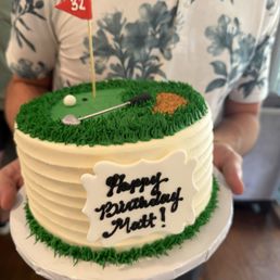 Golf themed birthday cake