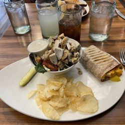 Jules' Bistro - Pick 2 - half chicken Caesar salad & grilled chicken wrap
