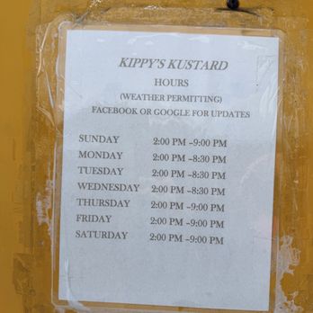 Kippy's Kustard - Operating hours - Ice Cream & Frozen Yogurt Near Me - Roanoke, Virginia