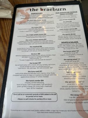 Menu photo 2 The Braeburn Langley, WA Menu photo 2 The Braeburn Langley, WA