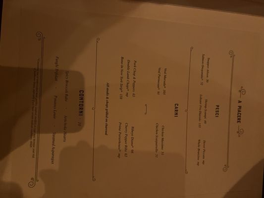 Menu photo 1 Carbone Las Vegas, NV