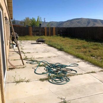 Graciano Gardening - Yard clean up- before - Landscaping Near Me