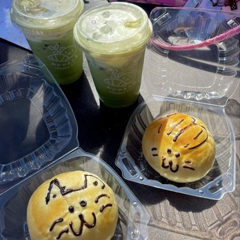 Okayama Kobo Bakery & Cafe - banana creme matcha latte + chocolate emoji - Bakeries Near Me - Anaheim, California Okayama Kobo Bakery & Cafe - banana creme matcha latte + chocolate emoji - Bakeries Near Me - Anaheim, California