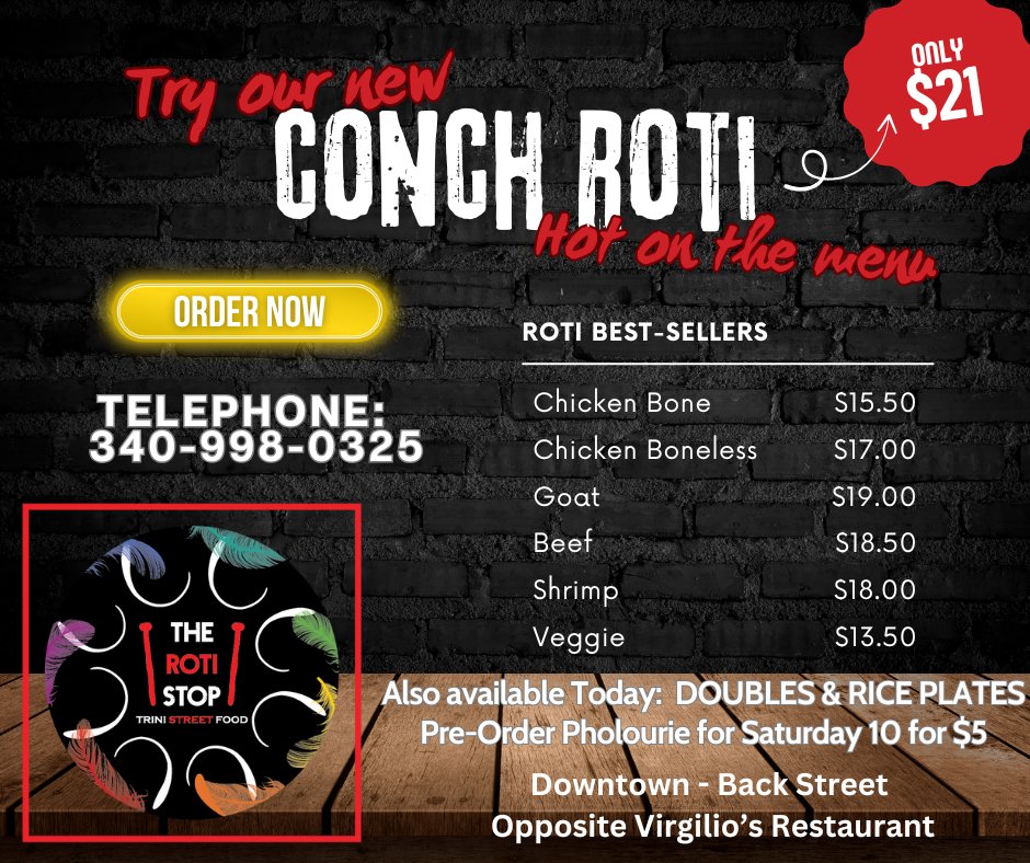 The Roti Stop - Trini Street Food Logo