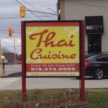 Thai Cuisine - Sign out front - Thai Near Me - London, Ontario