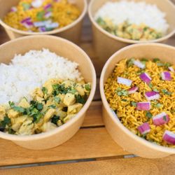 Chicken curry bowl and Chicken Biryani