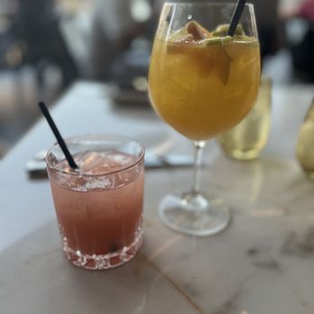 Spago - Strawberry-lychee margarita and white sangria - New American Near Me - Las Vegas, Nevada Spago - Strawberry-lychee margarita and white sangria - New American Near Me - Las Vegas, Nevada