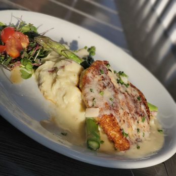 Chart House - Paneed Chicken with asparagus and mashed potatoes - Seafood Near Me - Alexandria, Virginia Chart House - Paneed Chicken with asparagus and mashed potatoes - Seafood Near Me - Alexandria, Virginia