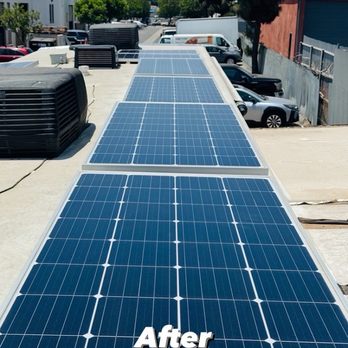 Rocket Repair Nationwide - Shiny and bright solar panels after their cleaning by Rocket Repair - Commercial Truck Repair Near Me - Pacoima, California Rocket Repair Nationwide - Shiny and bright solar panels after their cleaning by Rocket Repair - Commercial Truck Repair Near Me - Pacoima, California