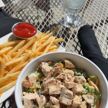 The Turn - Southwest chicken wrap in a bowl with fries on the side - Cocktail Bars Near Me - Marion, Illinois