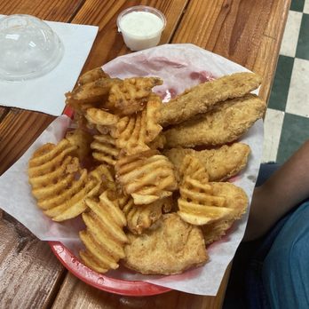 The Get-A-Way - Chicken nuggets with waffle fries - Ice Cream & Frozen Yogurt Near Me - Mill City, Oregon