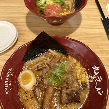 Kyuramen - Flushing - Vegetable ramen and (2) Katsuobushi Pork Ramen (2) - Ramen Near Me - Flushing, New York Kyuramen - Flushing - Vegetable ramen and (2) Katsuobushi Pork Ramen (2) - Ramen Near Me - Flushing, New York