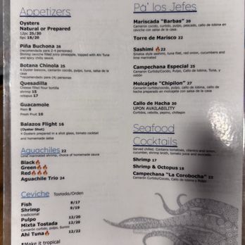 Barba Azul - Appetizer and seafood cocktail menu - Mexican Near Me - Seaside, California Barba Azul - Appetizer and seafood cocktail menu - Mexican Near Me - Seaside, California