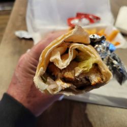 Georgie’s Mediterranean Cuisine - A little light on content, but the chicken kabob wrap was very tasty. Hot and fresh, unlike the side of fries. 02/23/2024