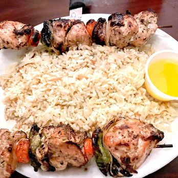 Costas - Chicken kabobs with rice pilaf and drawn butter! Yep! Good. - Mediterranean Near Me - Birmingham, Alabama Costas - Chicken kabobs with rice pilaf and drawn butter! Yep! Good. - Mediterranean Near Me - Birmingham, Alabama
